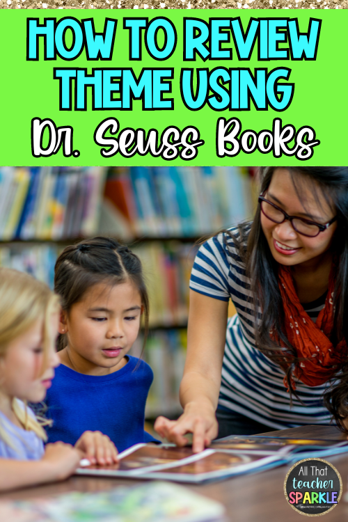 Pinterest Pin on How to Review Theme using Dr. Seuss Books