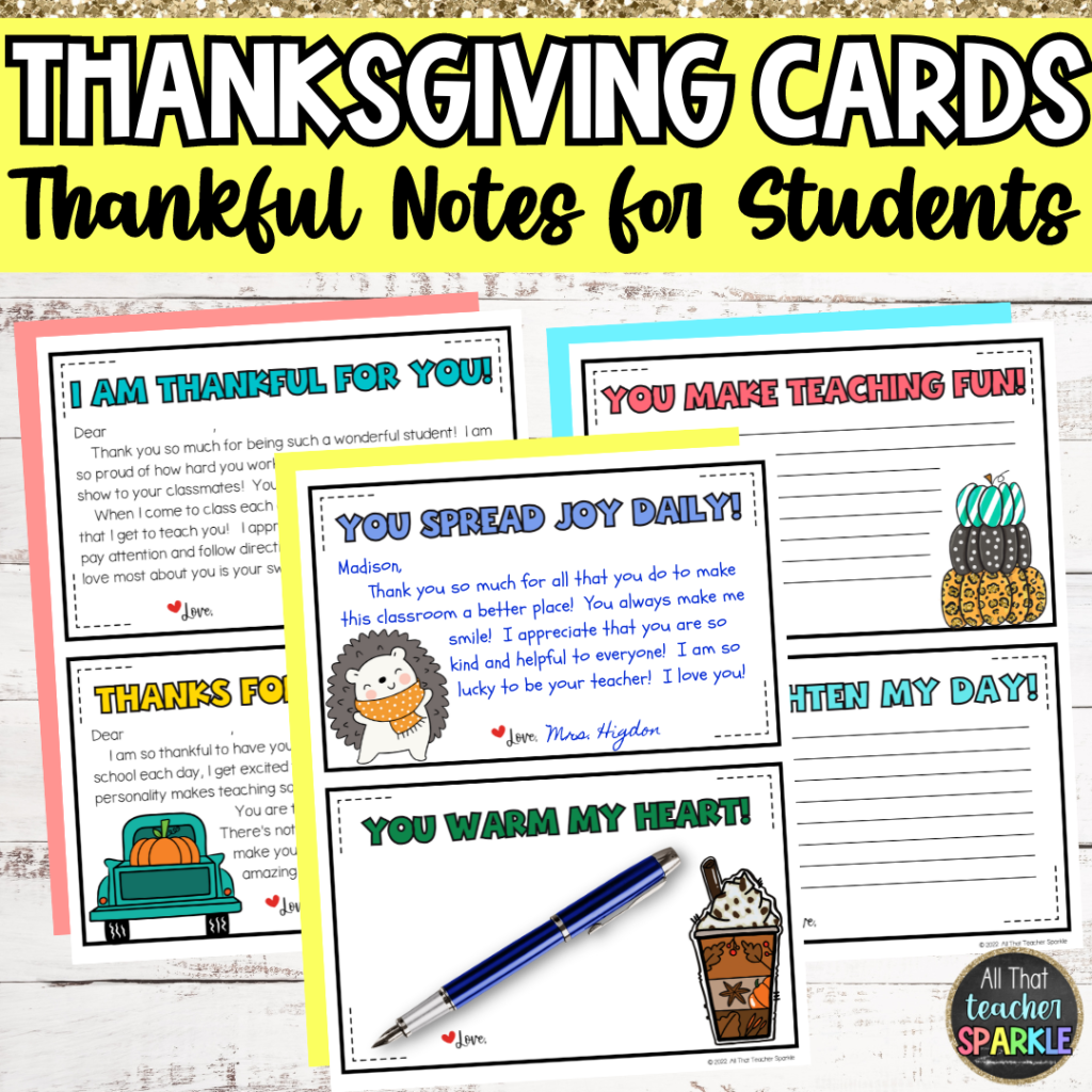 TPT Thanksgiving Cards